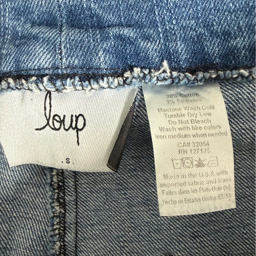 Loup $168 Simone Blue Wide Leg Jeans - Picture 5 of 9